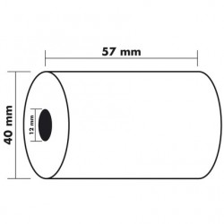 Bobine thermique 57x40x12mm 1 pli lot de 10