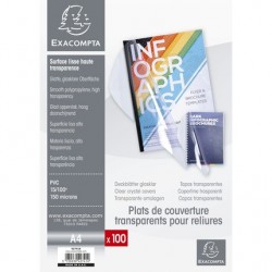 Couverture A4 PVC 15/100 paquet de 100