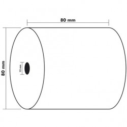 Bobine thermique 80x80x12mm 1 pli lot de 5
