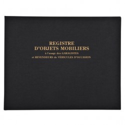 Registre objets mobiliers garagistes 24x32 100 pages