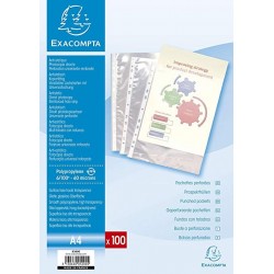 Pochette perforée polypro lisse 6/100 sachet de 100