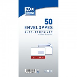 Enveloppe 110x220 à fenêtre paquet de 50