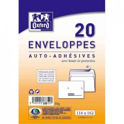 Enveloppe 114x162 précasée paquet de 20