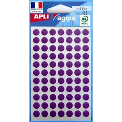 Etiquette 8mm violet pochette de 462