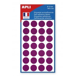 Etiquette 15mm violet pochette de 168