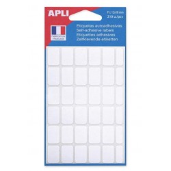 Etiquette 12x18mm blanc pochette de 210