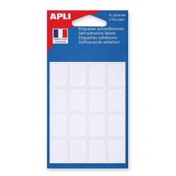 Etiquette 22x16mm blanc pochette de 112