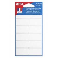 Etiquette 19x38mm blanc pochette de 70