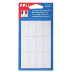 Etiquette 15x35mm blanc pochette de 84