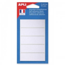 Etiquette 19x62mm blanc pochette de 35