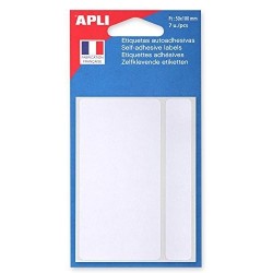 Etiquette 50x100mm blanc pochette de 7