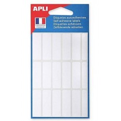 Etiquette 12x38mm blanc pochette de 105