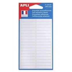 Etiquette 5x35mm blanc pochette de 238