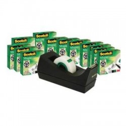 Lot 12 rouleaux Magic 810 19mm x 33m + 1 dévidoir gratuit