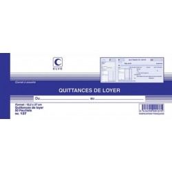Quittance loyer 10,5x27cm