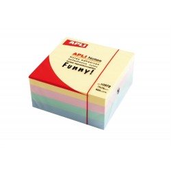 Apli Notes cube 75x75mm 400 feuilles tons pastels