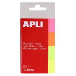 Index papier 20x50mm 4 couleurs blister de 160 feuilles
