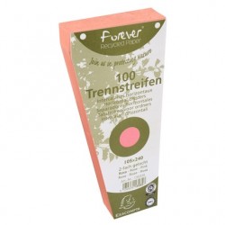 Intercalaire trapèze 105x240 180g rose paquet de 100