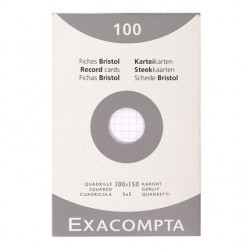 Bristol 100x150 5/5 blanc étui de 100