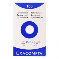 Bristol 75x125 uni blanc étui de 100