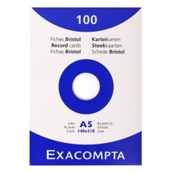 Bristol 148x210 uni blanc étui de 100
