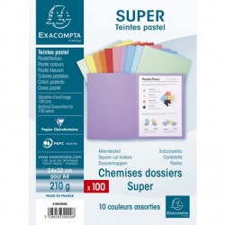 Chemise Super 210g assorti paquet de 100