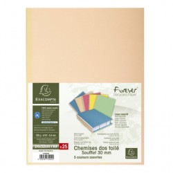 Chemise dos toile 24x32 assorti paquet de 25