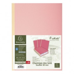 Chemise dos toile 24x32 rose paquet de 25
