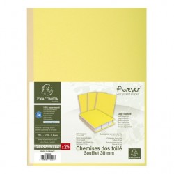 Chemise dos toile 24x32 jaune paquet de 25