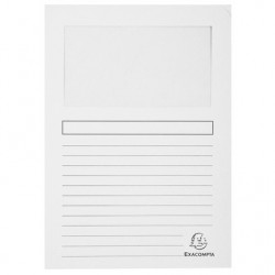 Pochette coin à fenêtre 120g blanc paquet de 100