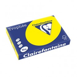 Papier Trophée A3 80g jaune soleil ramette de 500 feuilles