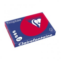 Papier Trophée A3 80g rouge groseille ramette de 500 feuilles