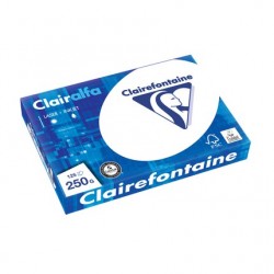 Papier Clairalfa A4 250g blanc ramette de 125 feuilles
