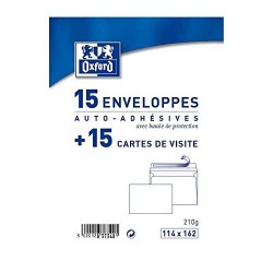 15 cartes + 15 enveloppes 114x162mm