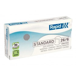 Agrafes Rapid 26/6 boîte de 5000