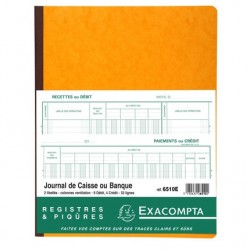 Piqûre journal caisse ou banque 32x25cm 80 pages
