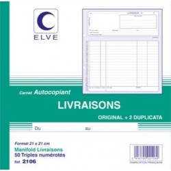 Manifold livraisons 21x21cm tripli