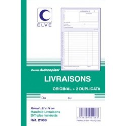 Manifold livraisons 21x14cm tripli