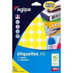 Etiquette 24mm jaune étui de 400