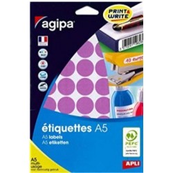 Etiquette 24mm violet étui de 400