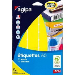 Etiquette 24x33,5mm jaune étui de 320