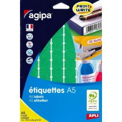 Etiquette 16x22mm vert étui de 720