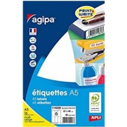 Etiquette 97x46mm blanc étui de 96