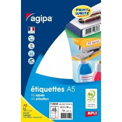Etiquette 12,8x38mm blanc étui de 720