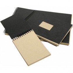 Album spiralé kraft vergé A4 90g 60 feuilles