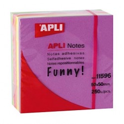 Apli Notes 51x51mm 250 feuilles tons vifs