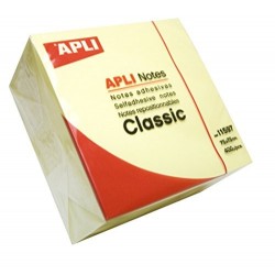 Apli Notes 75x75mm 400 feuilles jaune