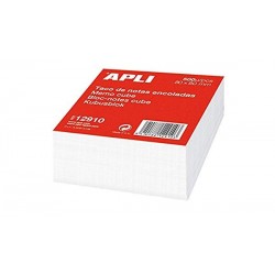 Bloc cube 80x80mm blanc encollé