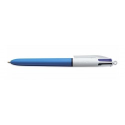 Stylo bille 4 couleurs moyen (bleu)