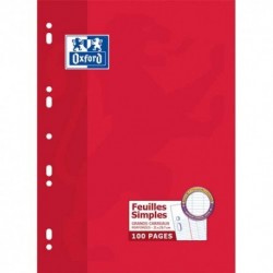 Feuillet mobile perforé A4 séyès étui de 100 pages